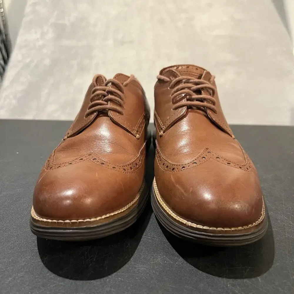 Cole Haan Chestnut Brown Leather Wingtip Derbys